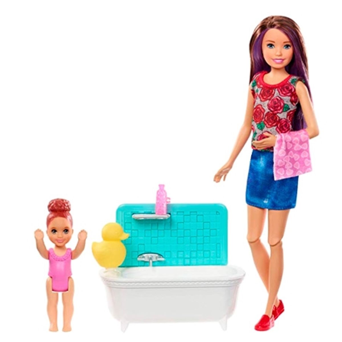 Barbie Skipper Babysitter Legesæt Barn & Badekar