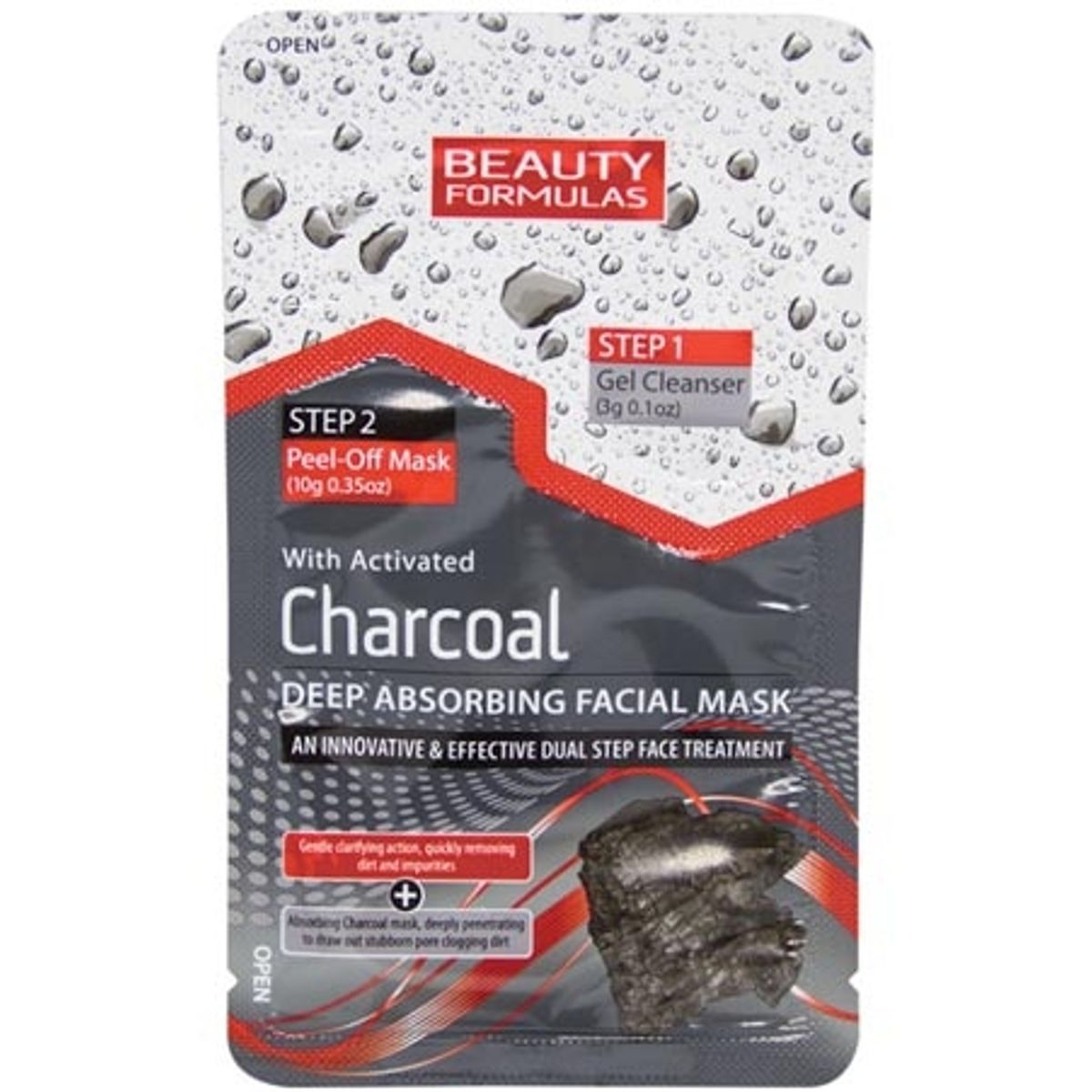 Beauty Formulas Charcoal Deep Absorbing Ansigtsmaske - 1 stk.