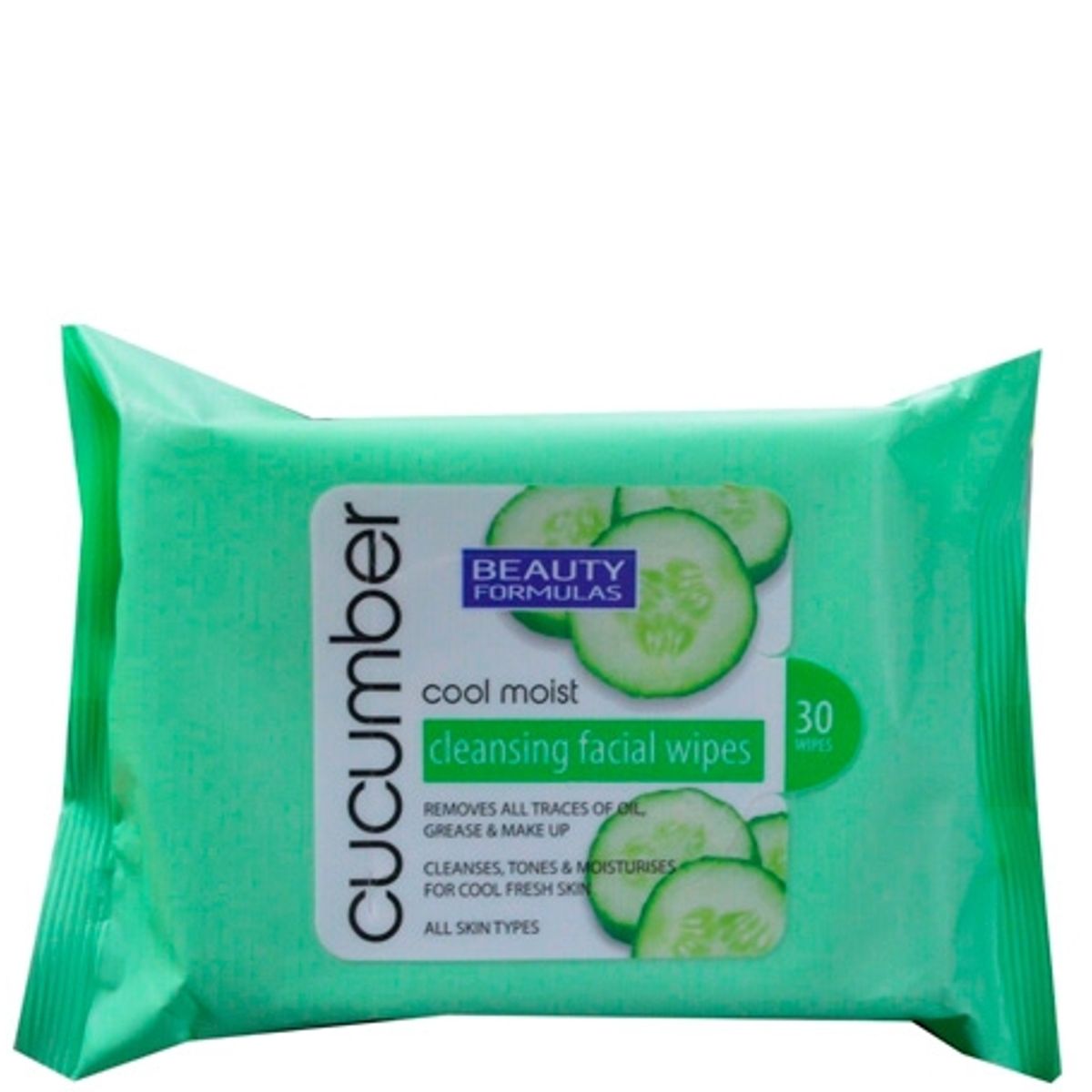 Beauty Formulas Cucumber Renseservietter - 30 stk