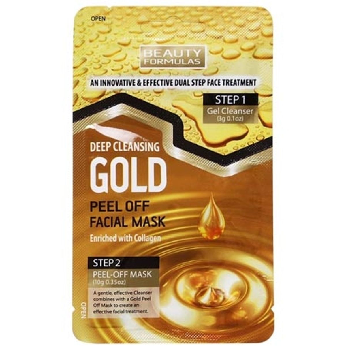 Beauty Formulas Deep Cleansing Gold Ansigtsmaske - 1 stk