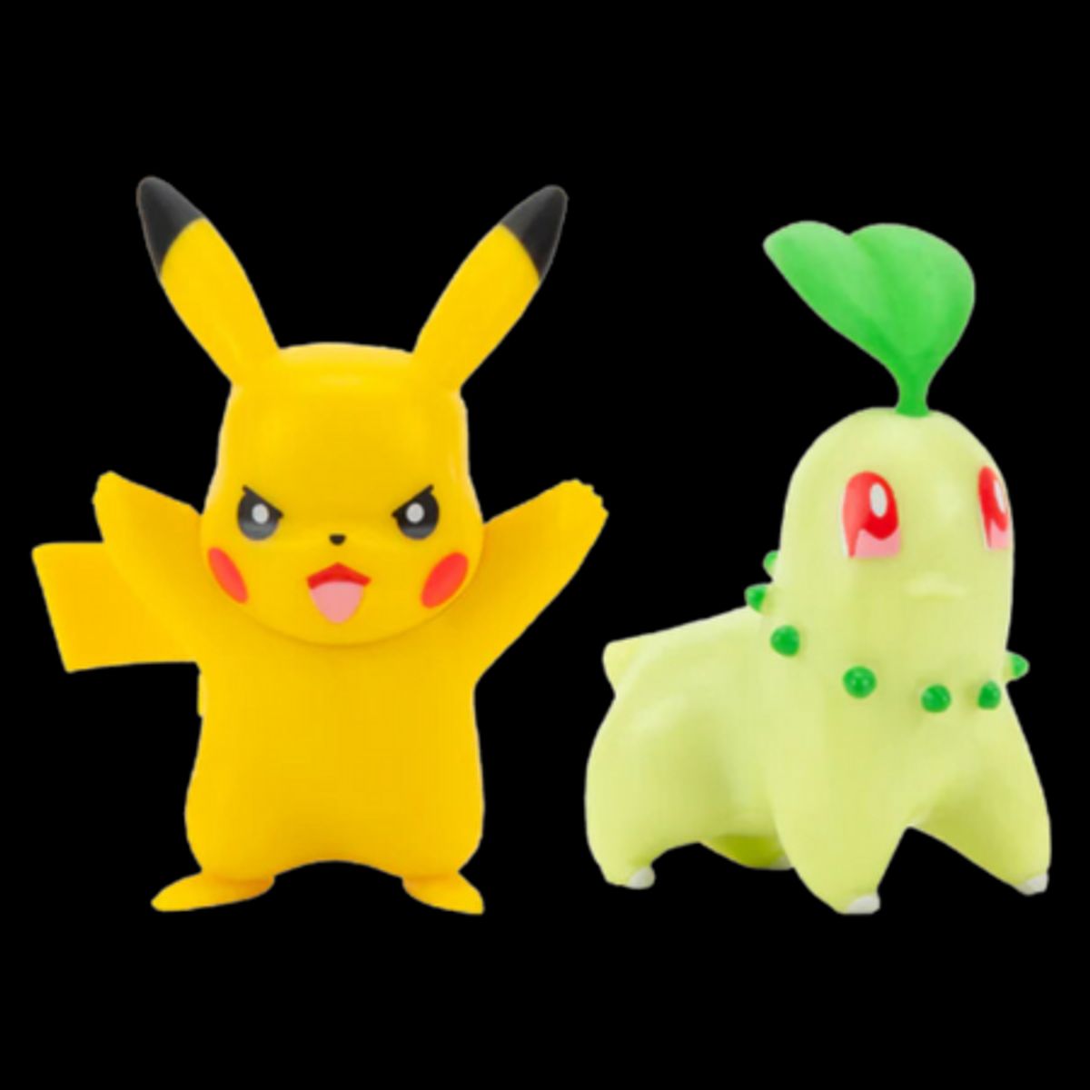 Pokemon Battle Figur Chikorita & Pikachu