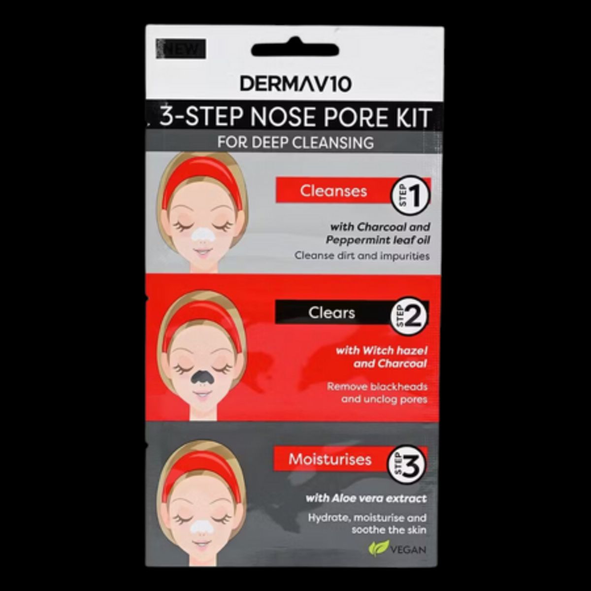 Derma V10 3 Nose Pore Kit