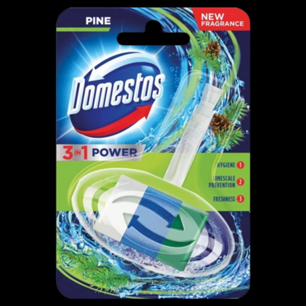 Domestos 3-i-1 Power Toiletblok - 40g