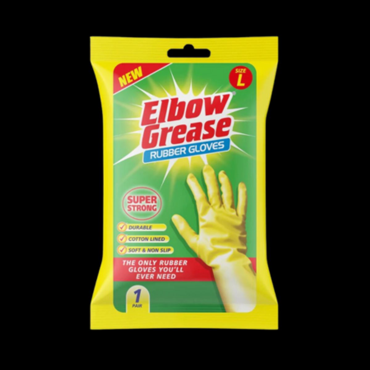 Elbow Grease Rubber Gloves - Large