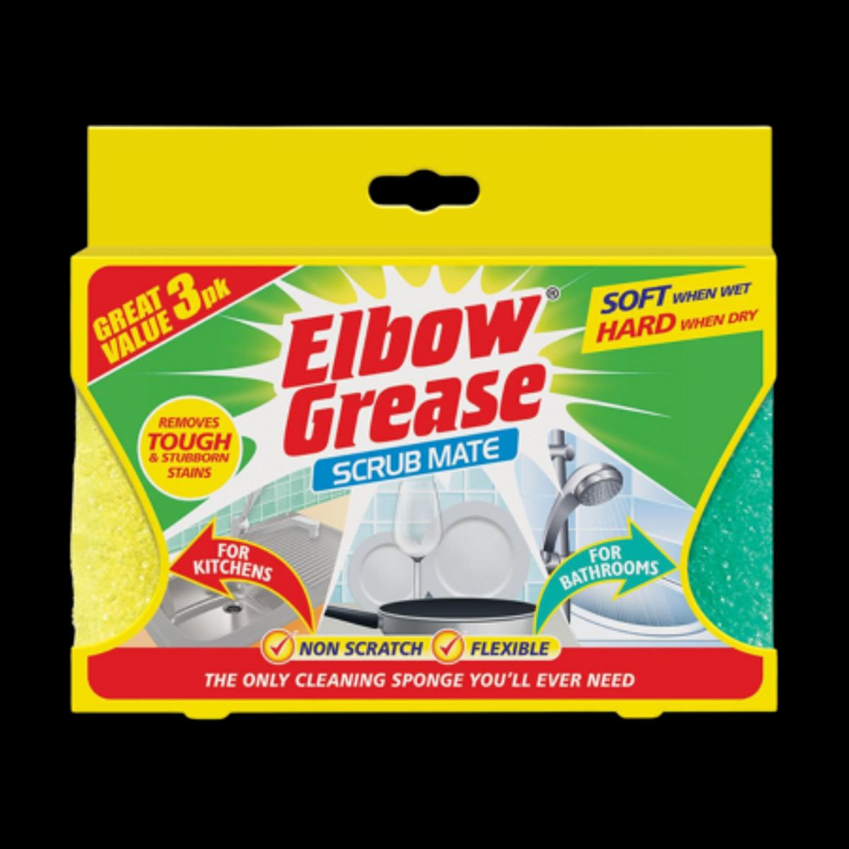 Elbow Grease Scrub Mate - 3 stk