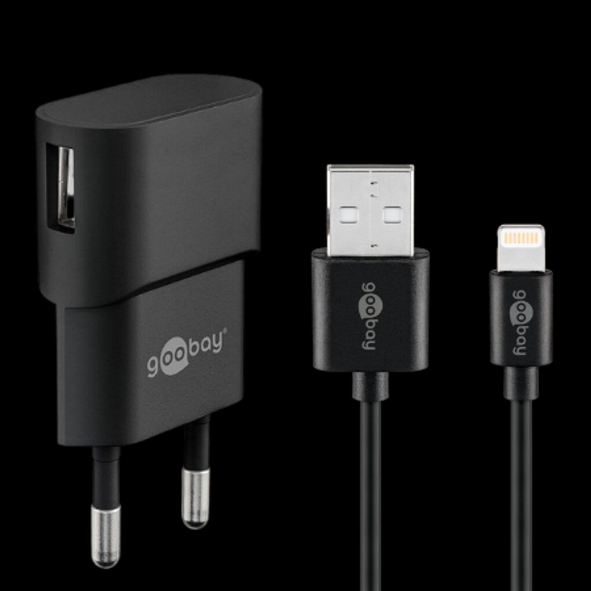 Goobay Apple Lightning Opladersæt - 1 m