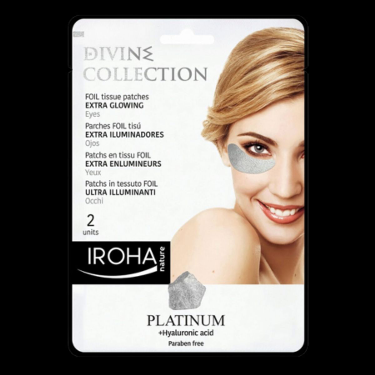 Iroha Platinum Tissue Eye Patches - 2 stk