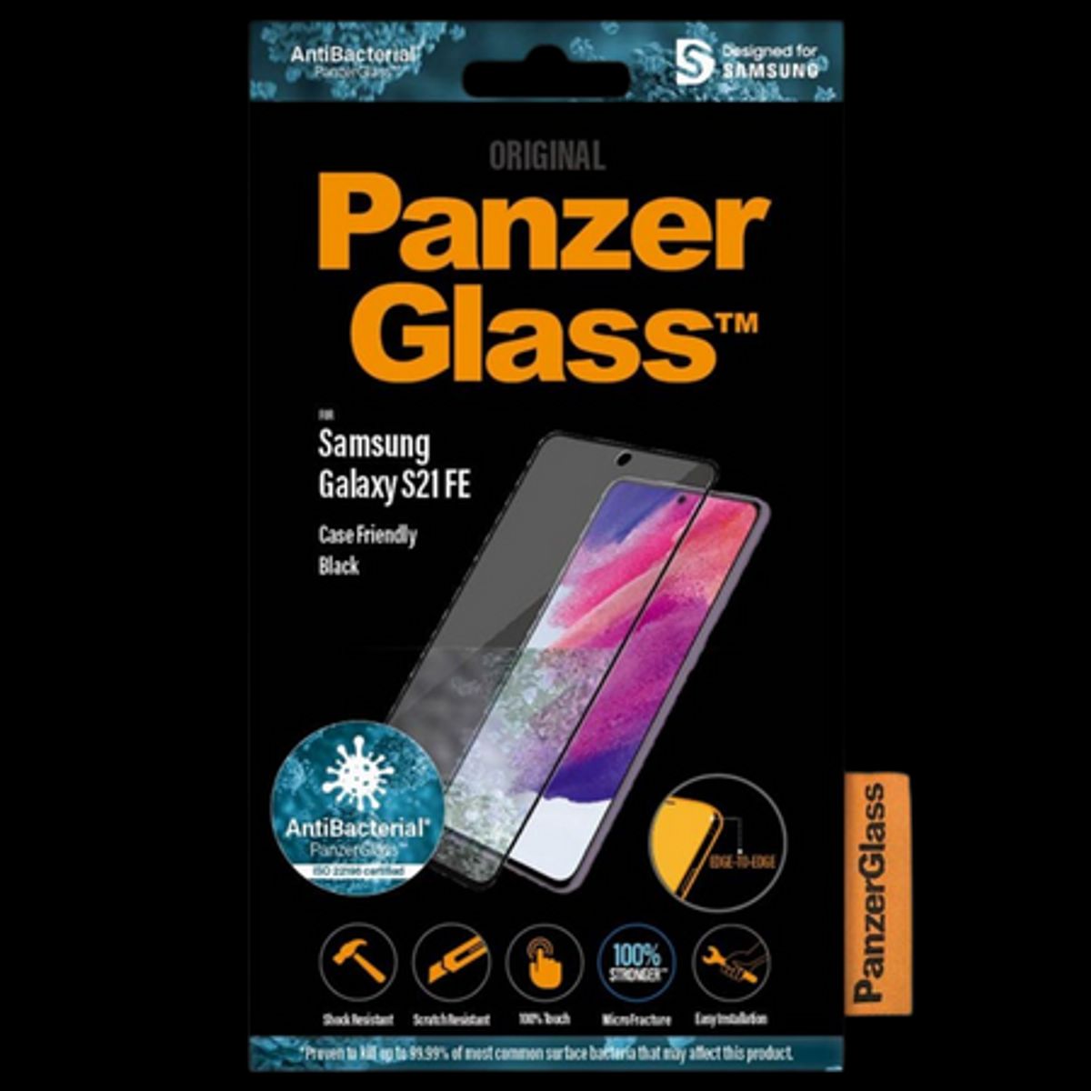 PanzerGlass Samsung Galaxy S21 FE Sort Skærmbeskyttelse