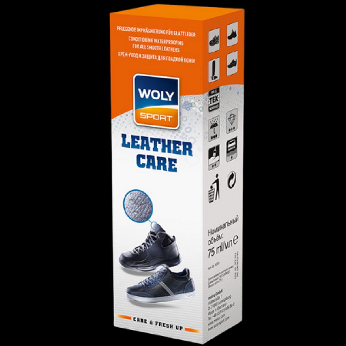 Woly Sport Lædercreme - 018 Black