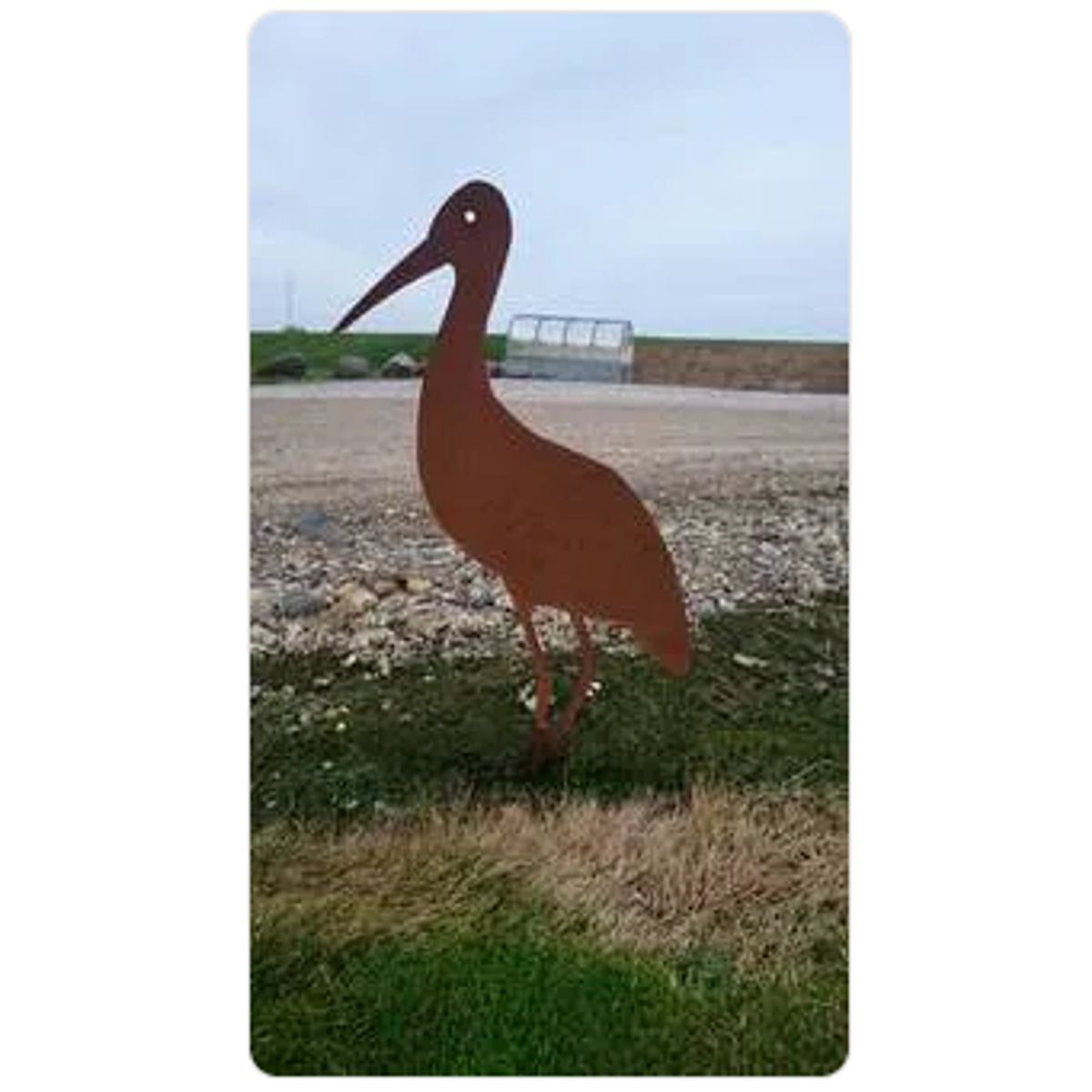 Stork i cortenstål