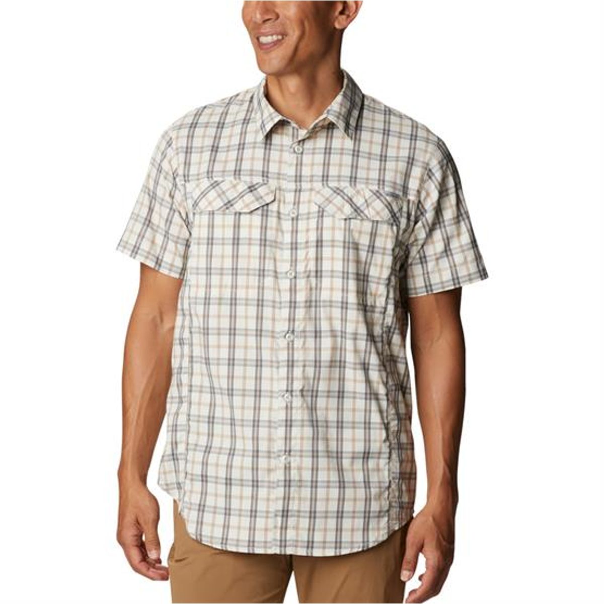 Columbia Silver Ridge Lite Plaid S/S Mens, Chalk