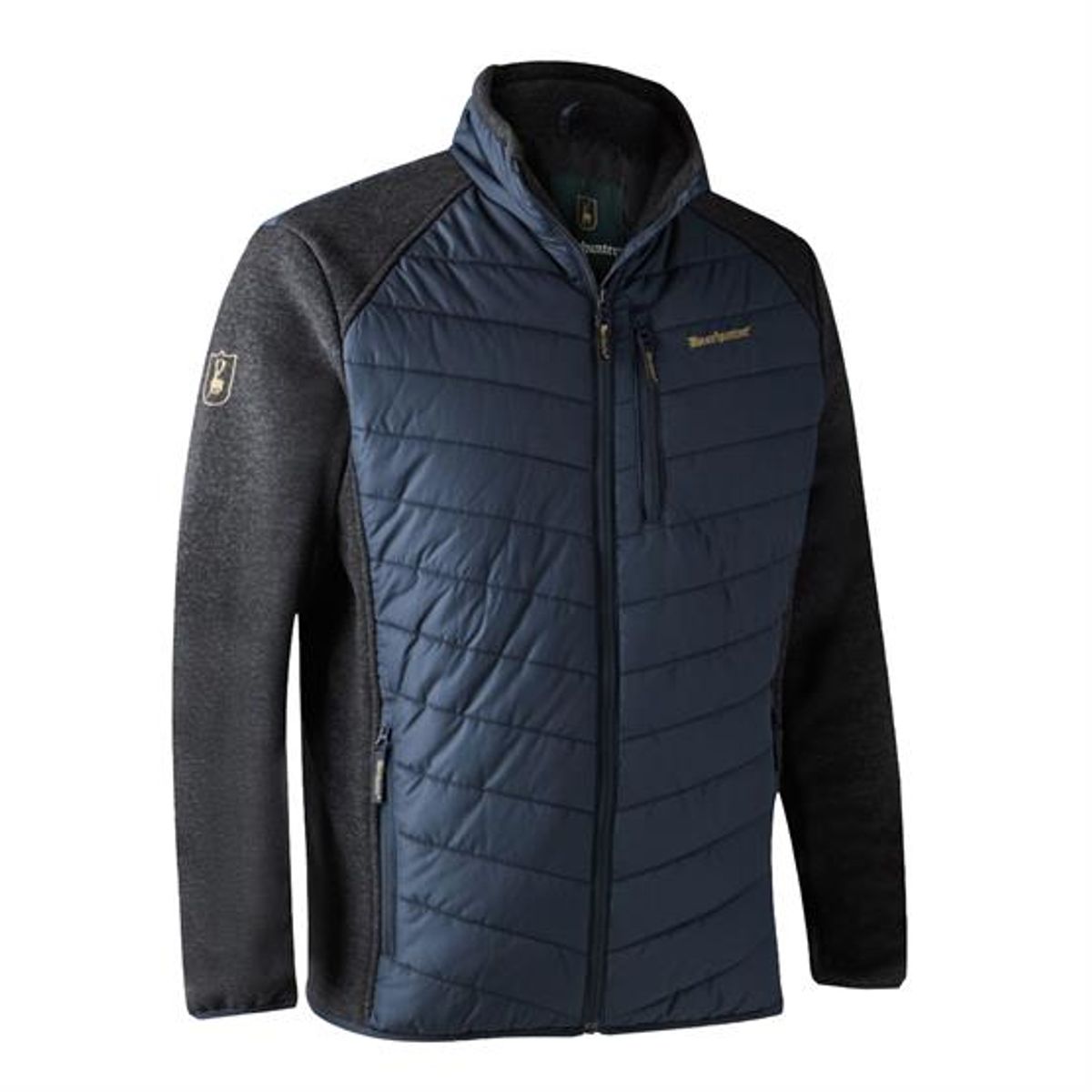 Deerhunter Mens Moor Padded Jacket with knit, Dark Blue