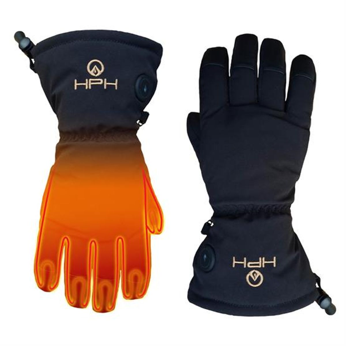 Happyhot Heated Gloves Hafjell, Black