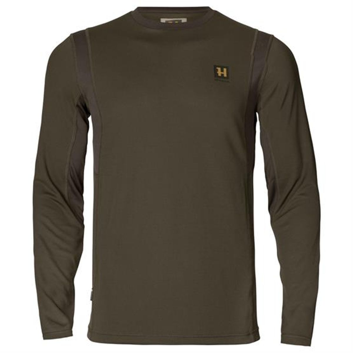 Härkila Forest Hunter L/S T-Shirt Mens, Hunting Green / Brown