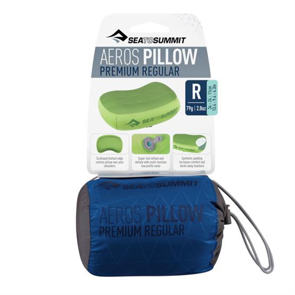 Sea to Summit Aeros Premium Pillow Regular, Navy