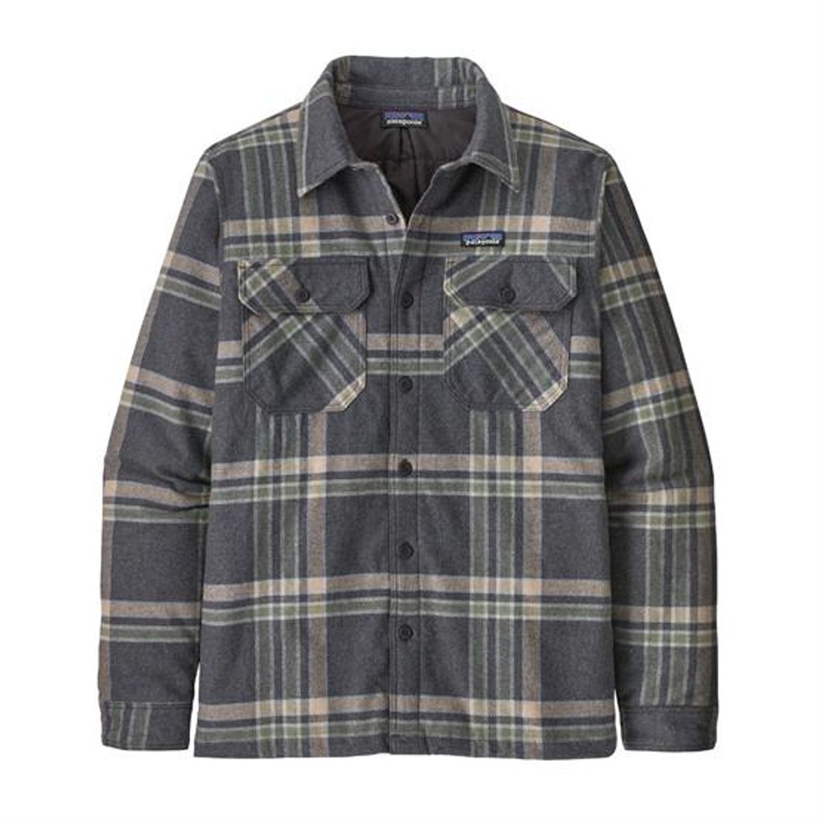 Patagonia Mens Ins. Cotton MW Fjord Flannel Shirt, Growlers / Ink