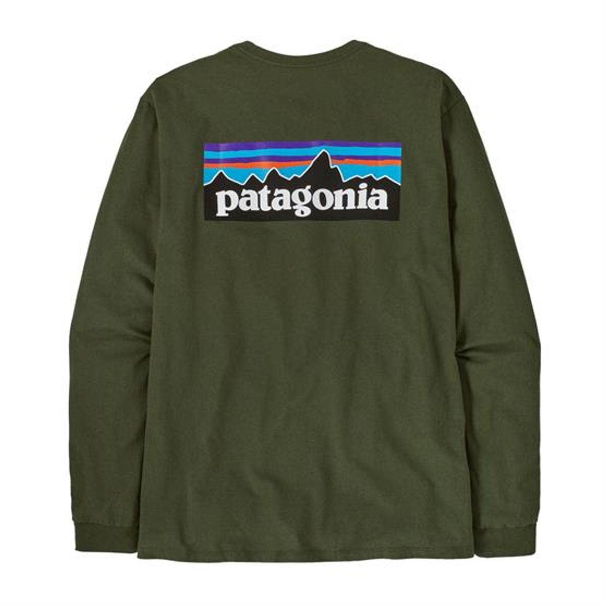 Patagonia Mens L/S P-6 Logo Responsibili-Tee, Torrey Pine Green