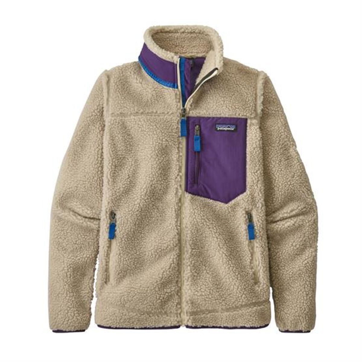 Patagonia Womens Classic Retro-X Jacket, Natural /Purple