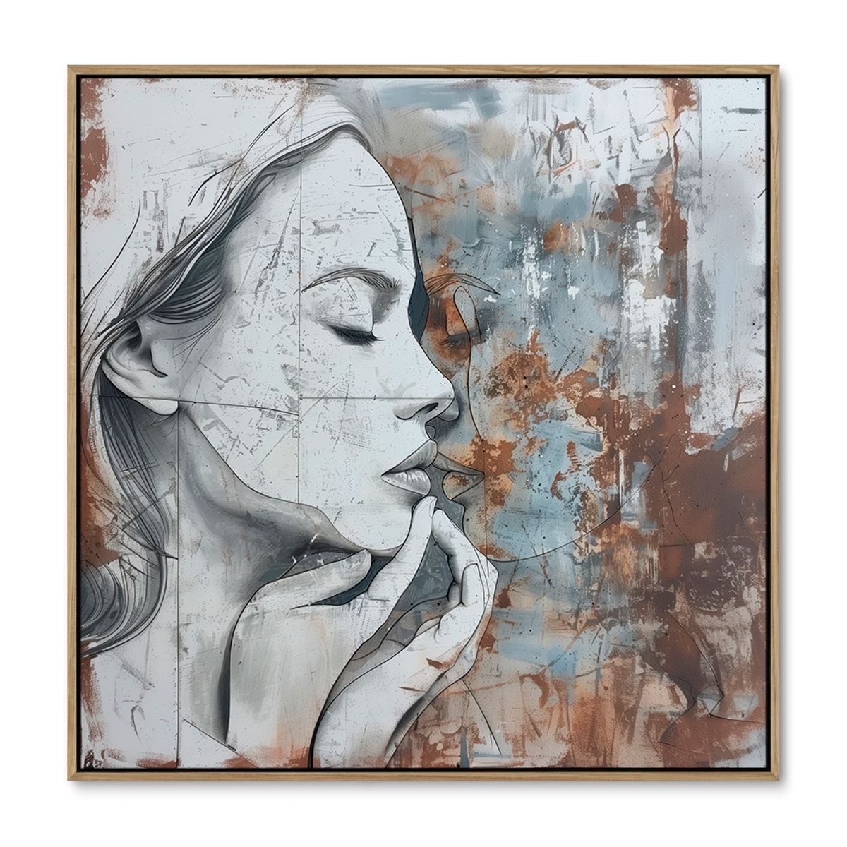 Behind closed eyes - 100x100 cm. - Ege ramme