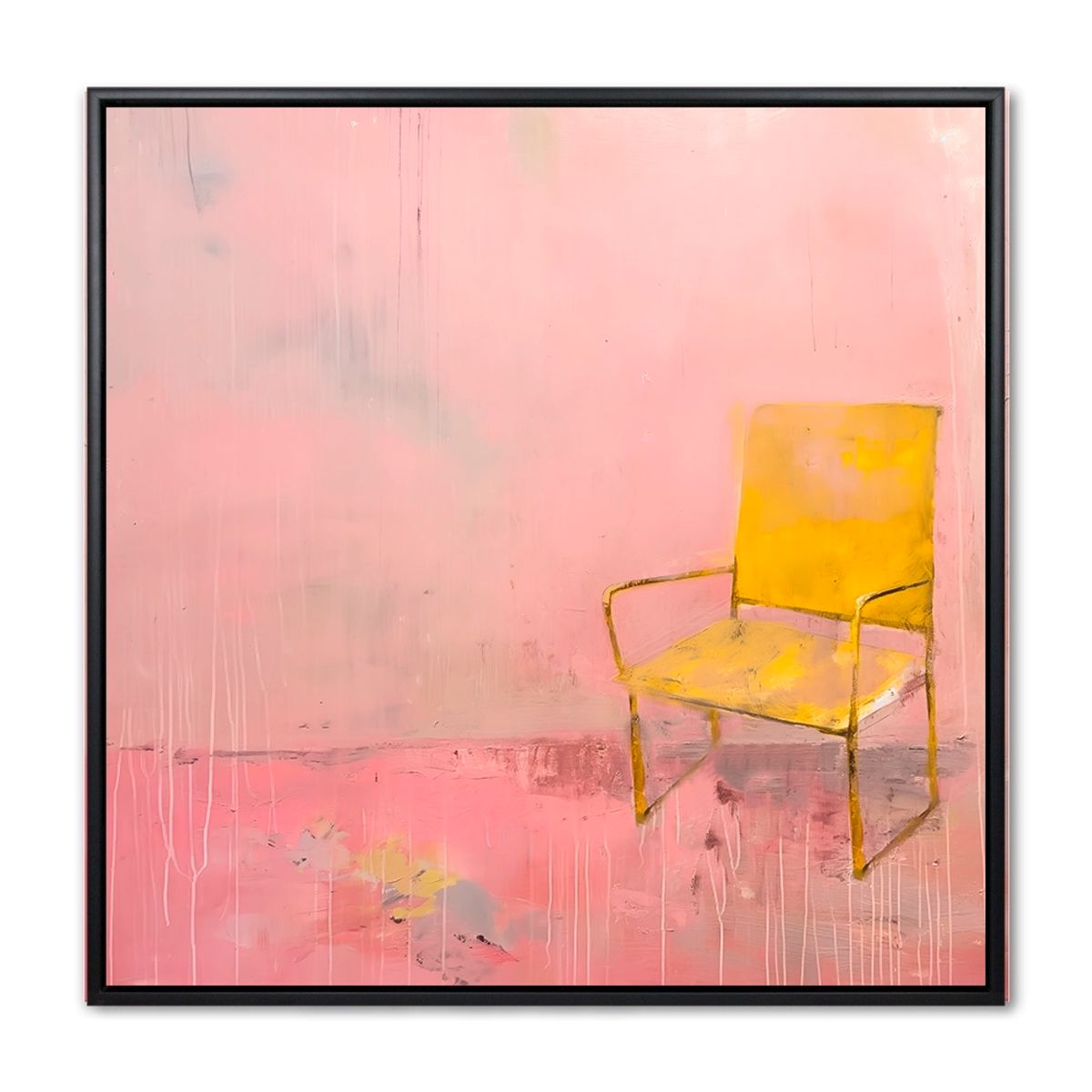 Blush Room - 100x100 cm. - Sort ramme