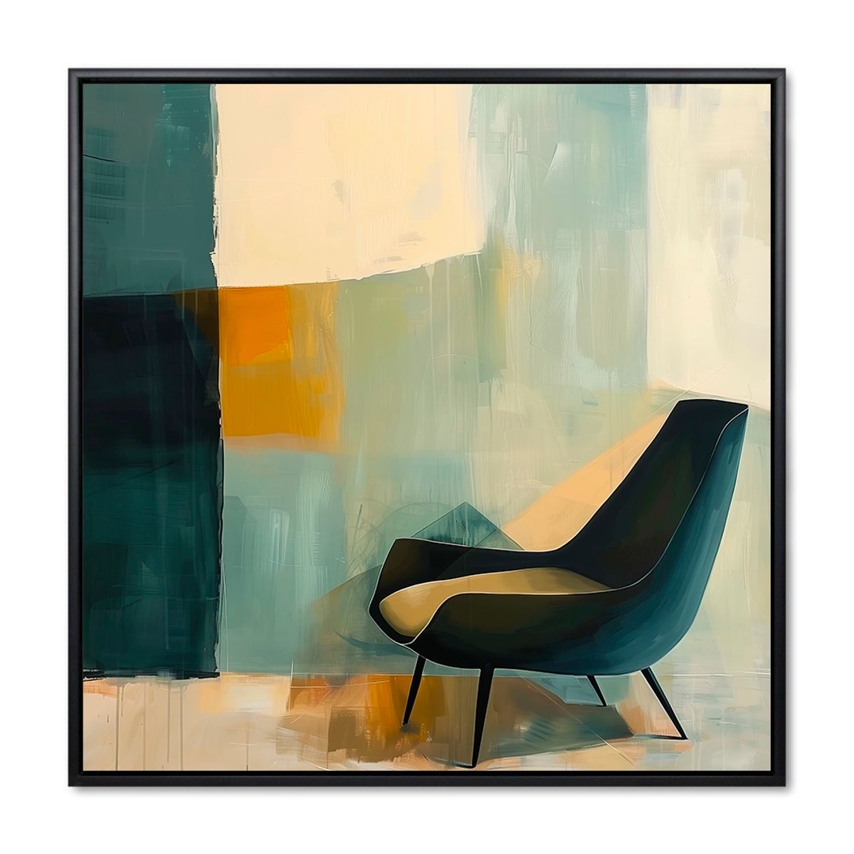 Comfort Oasis - 60x60 cm. - Sort ramme