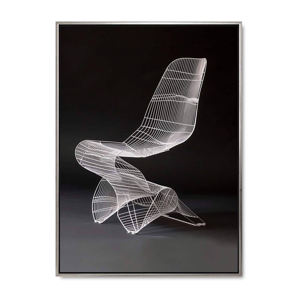 Graceful 6 - 90x120 cm. - Sølv ramme