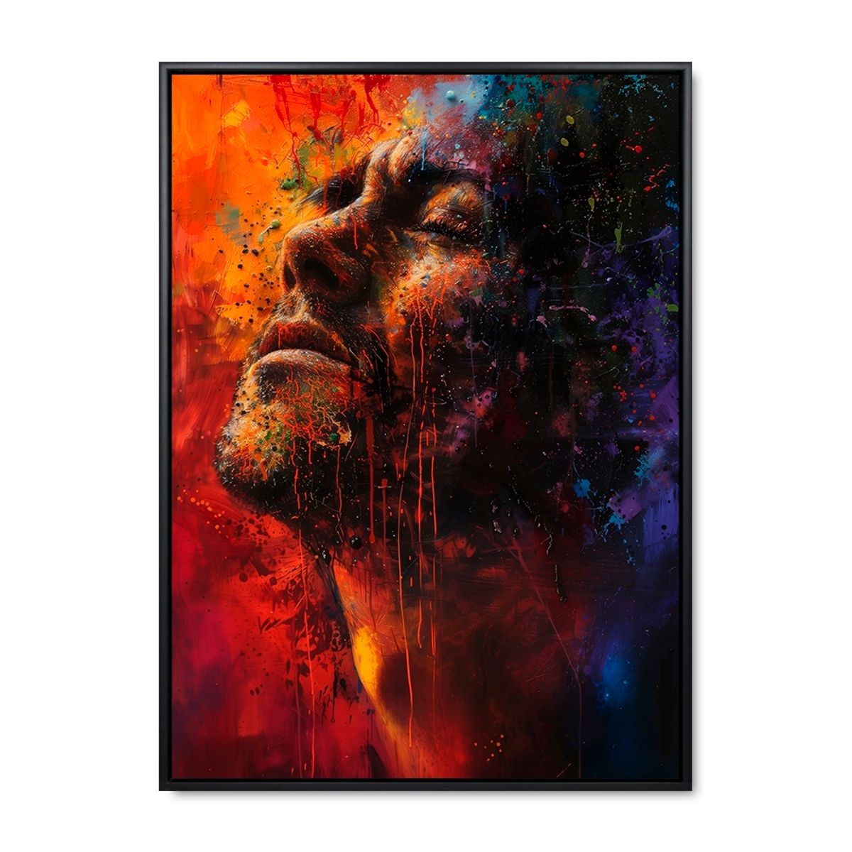 Intensity - 100x140 cm. - Sort ramme