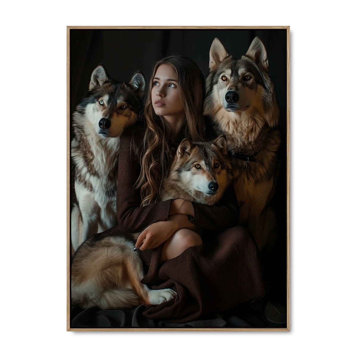 Wolf Whisperer - 60x80 cm. - Ege ramme