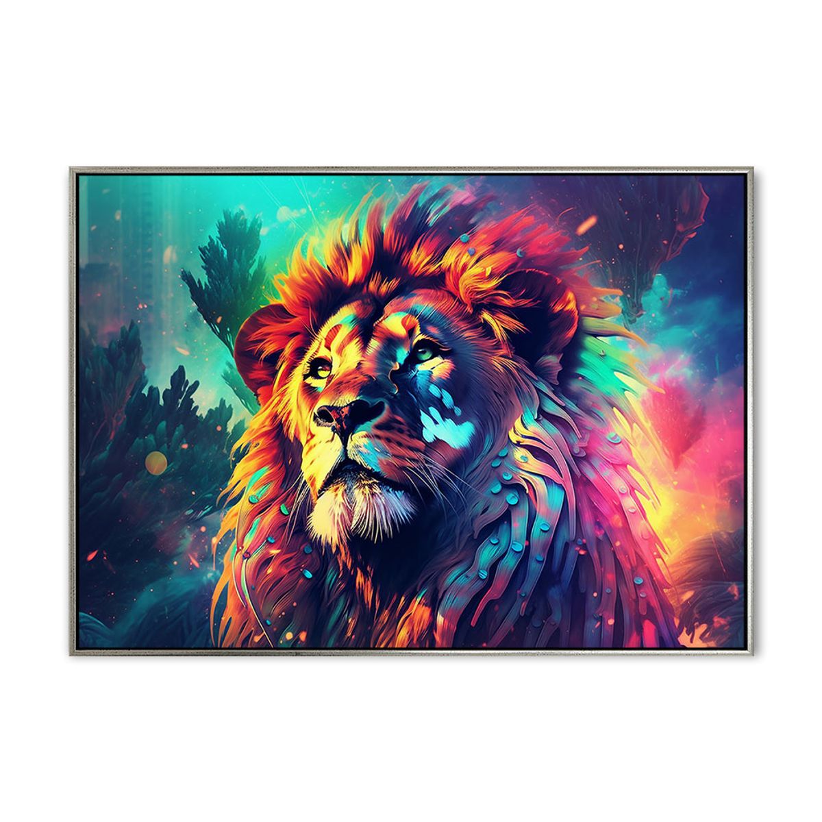 Lion King - 70x100 cm - Sølv svæveramme