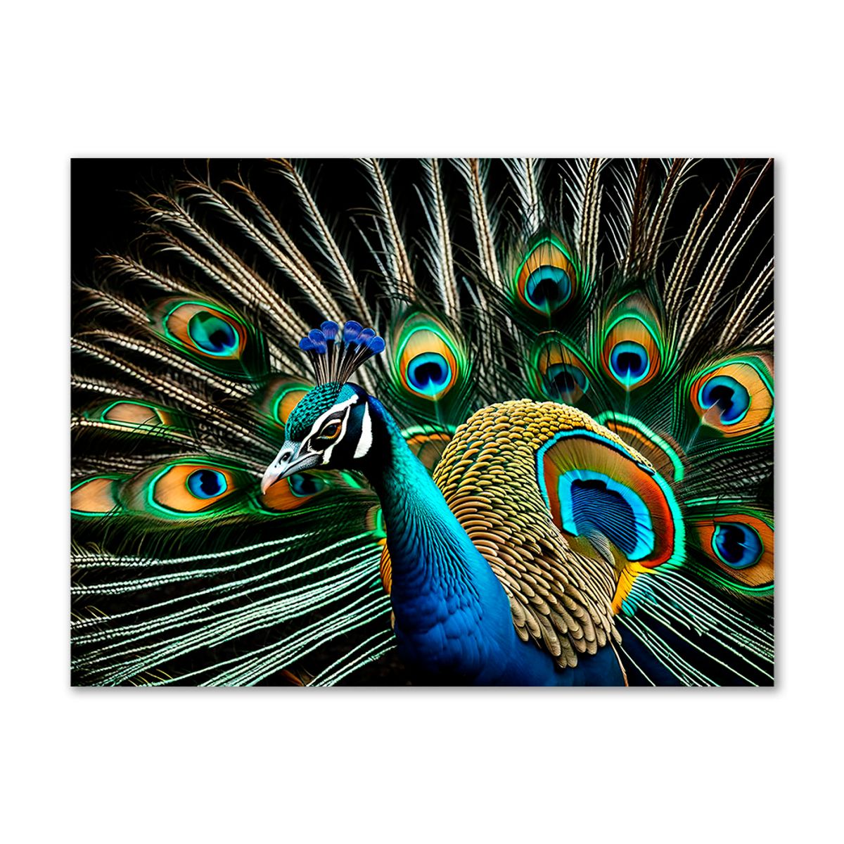 Peacock 02 - 90x120 cm - Uden svæveramme