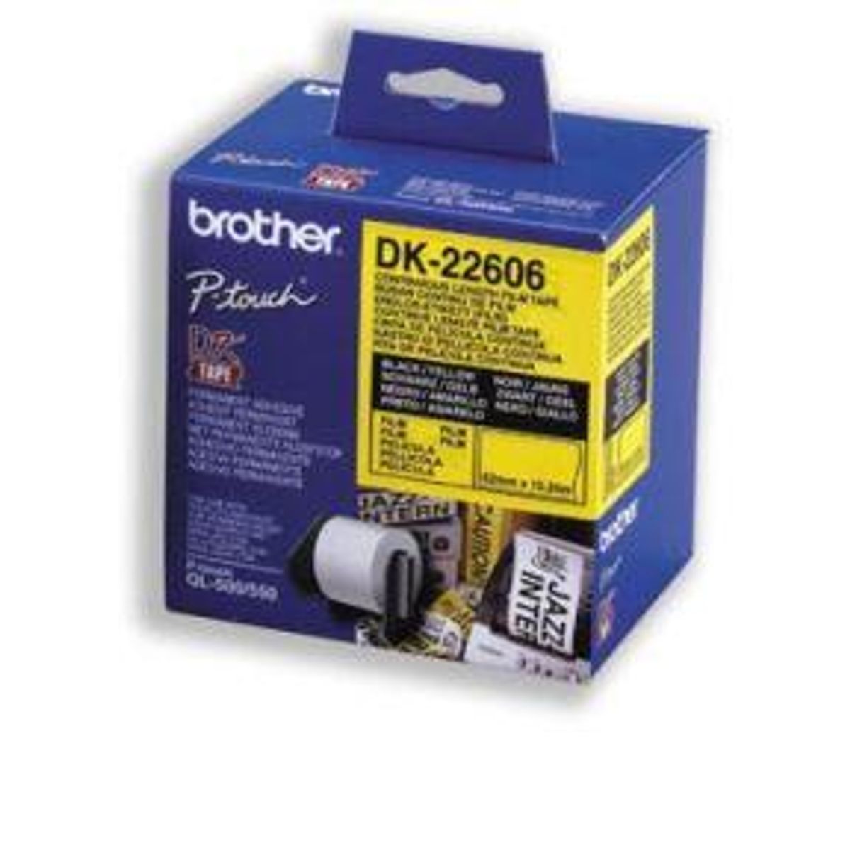 Brother 62mm plasttape - Gul - (15,24m)