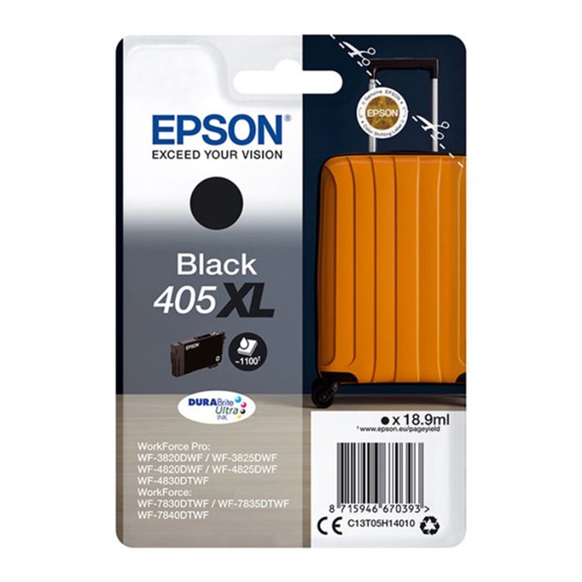 Sort blækpatron - Epson 405XL - 18,9 ml