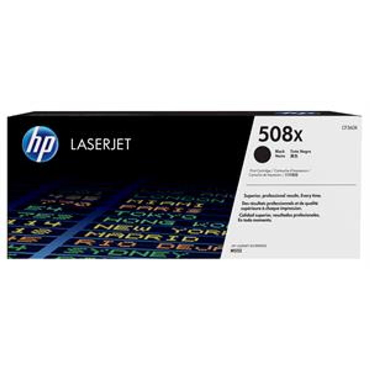 Sort lasertoner - HP nr.508X - 12.500 sider