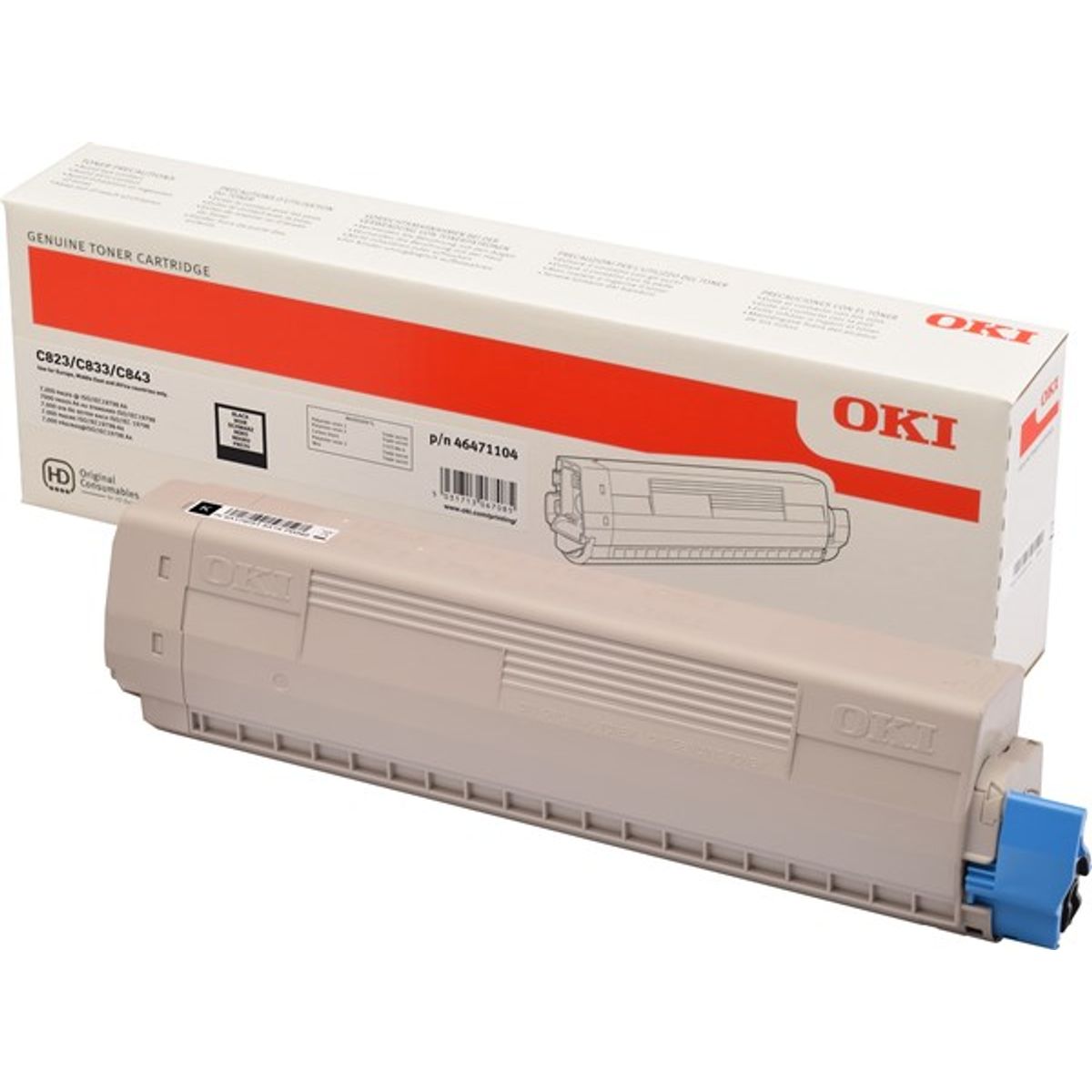 Sort lasertoner - OKI 46471104 - 7.000 sider