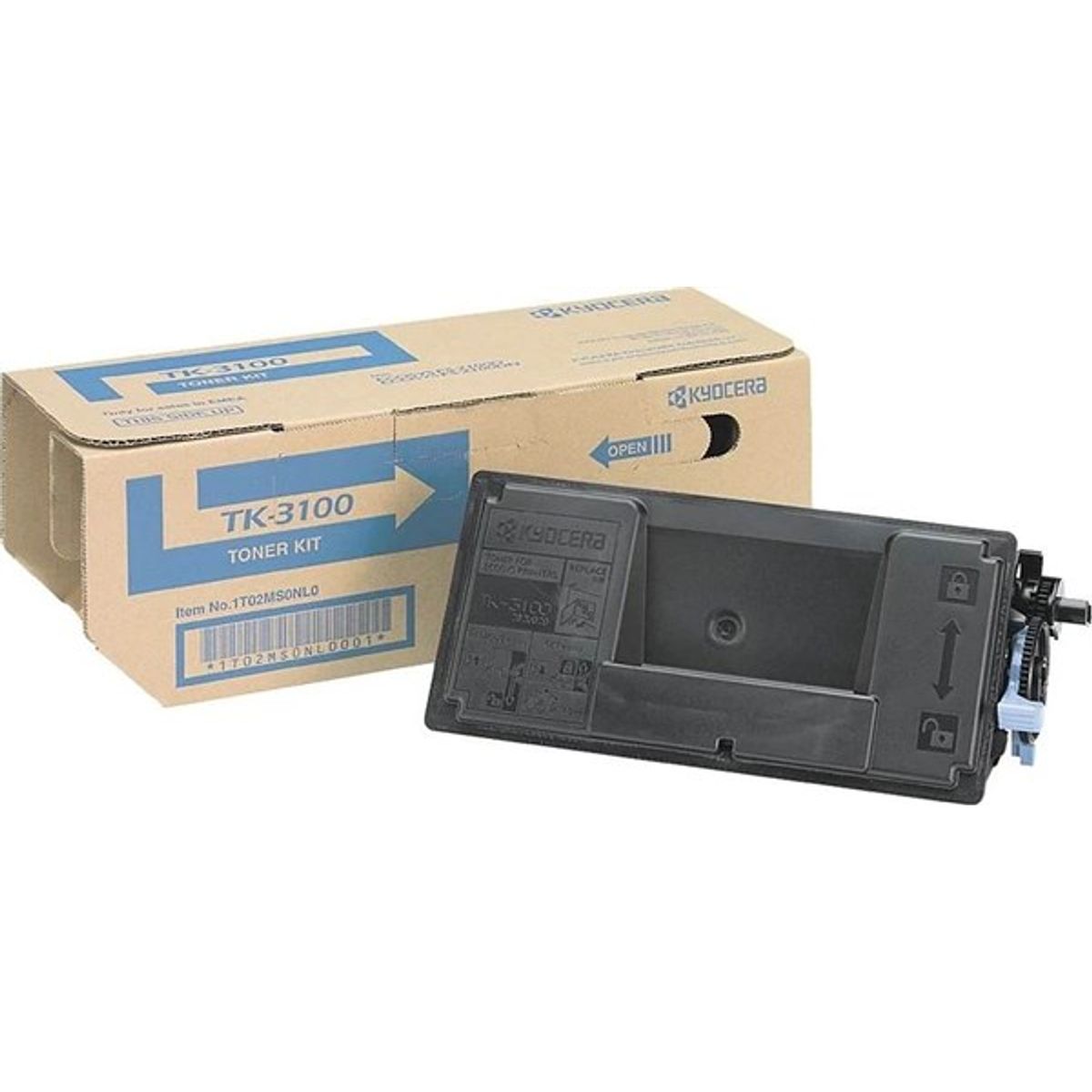 Sort lasertoner TK-3100 - Kyocera - 12.500 sider