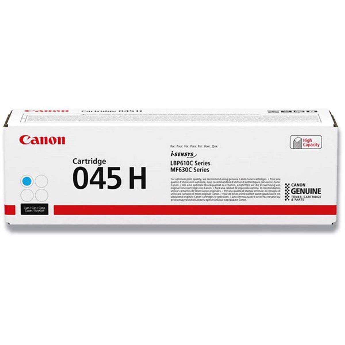 Cyan lasertoner - Canon 045H - 2.200 sider.