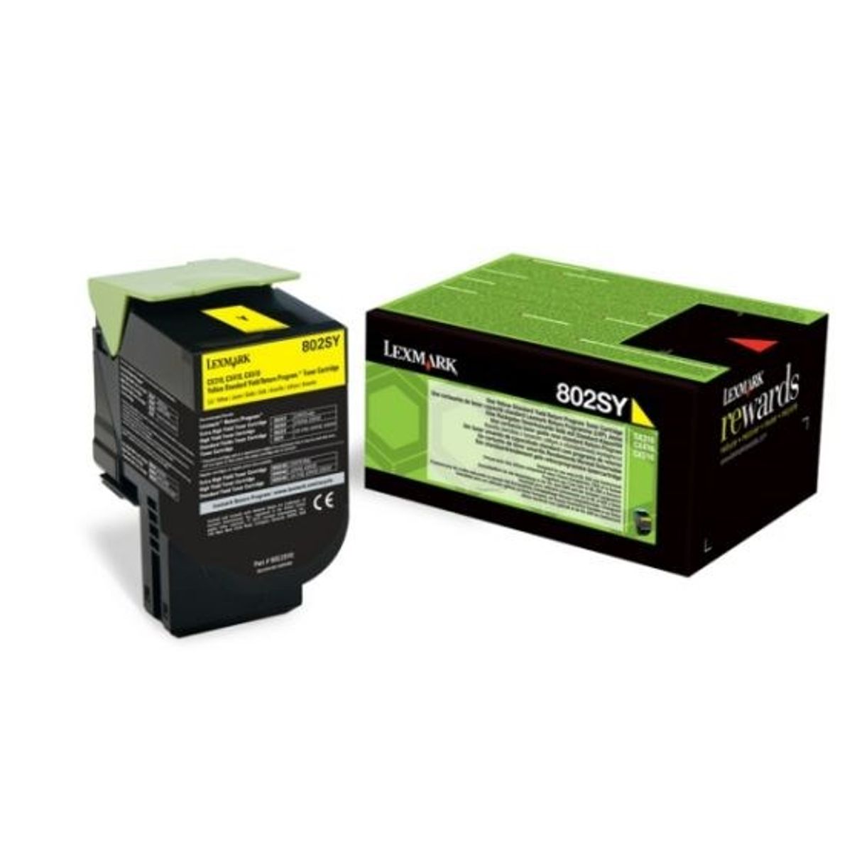 Gul lasertoner - Lexmark 802SY - 2.000 sider