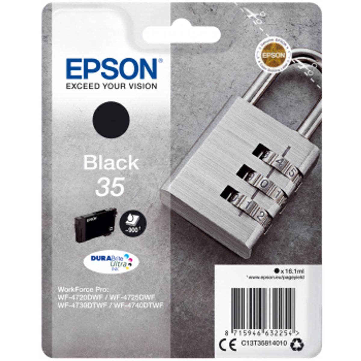 Sort blækpatron - Epson 35 - 16,1ml