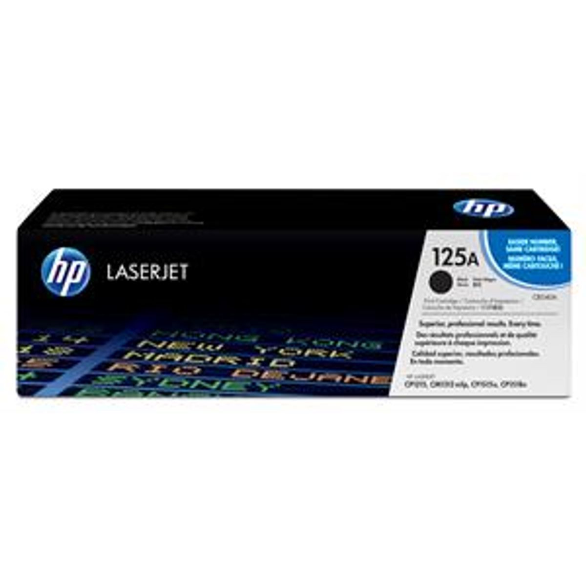 Sort lasertoner - HP 125A / CB540A - 2.200 sider.