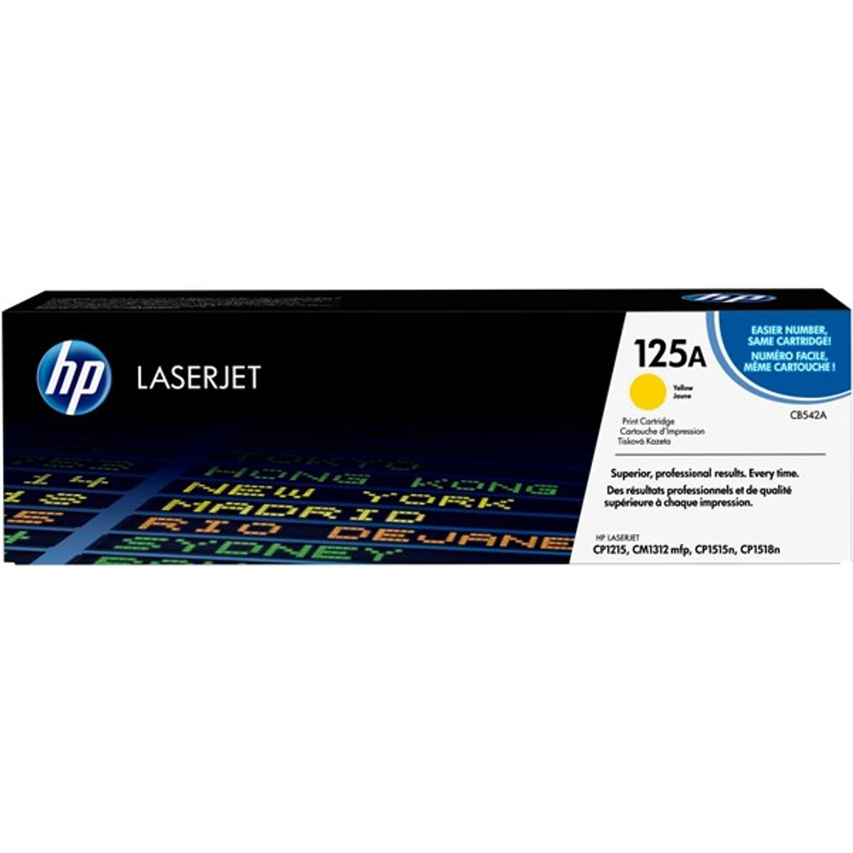 Gul lasertoner - HP 125A / CB542A - 1.400 sider