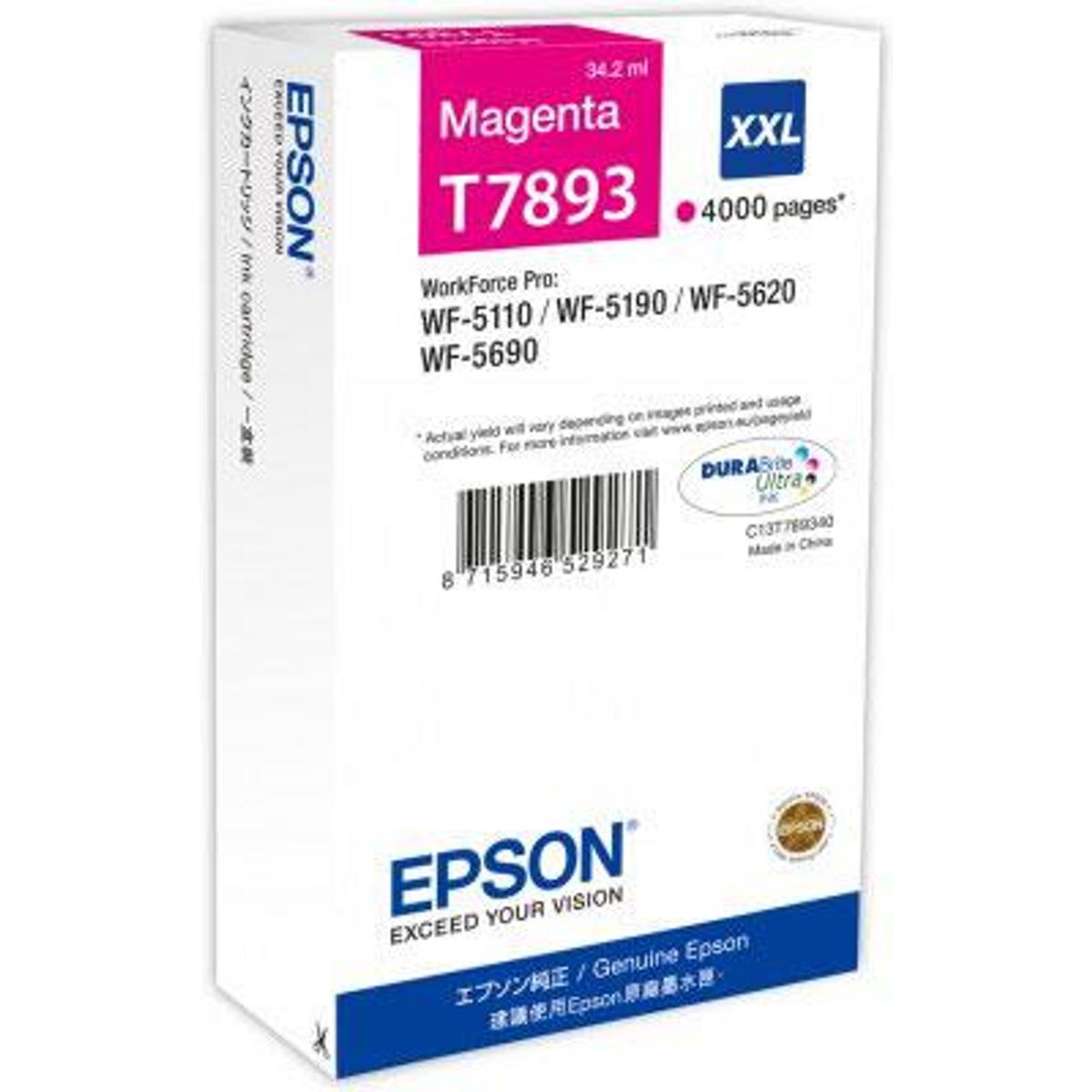 Magenta blækpatron - Epson 79XXL - 34,2 ml