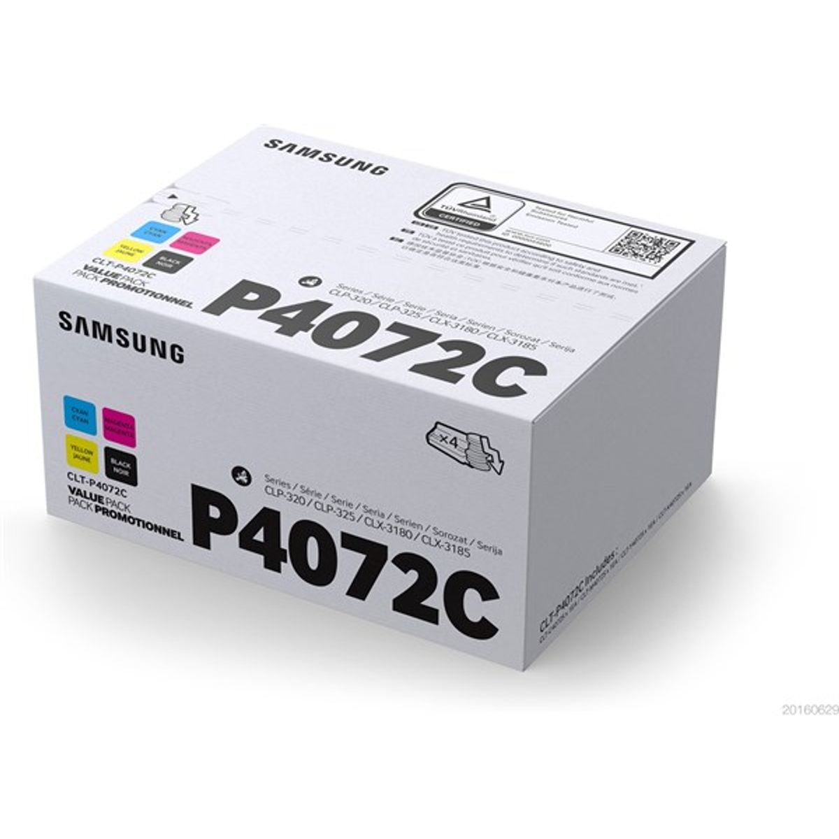 4-Pak B/C/M/Y toner - Samsung P4072C - 1x1500+3x1000 sider