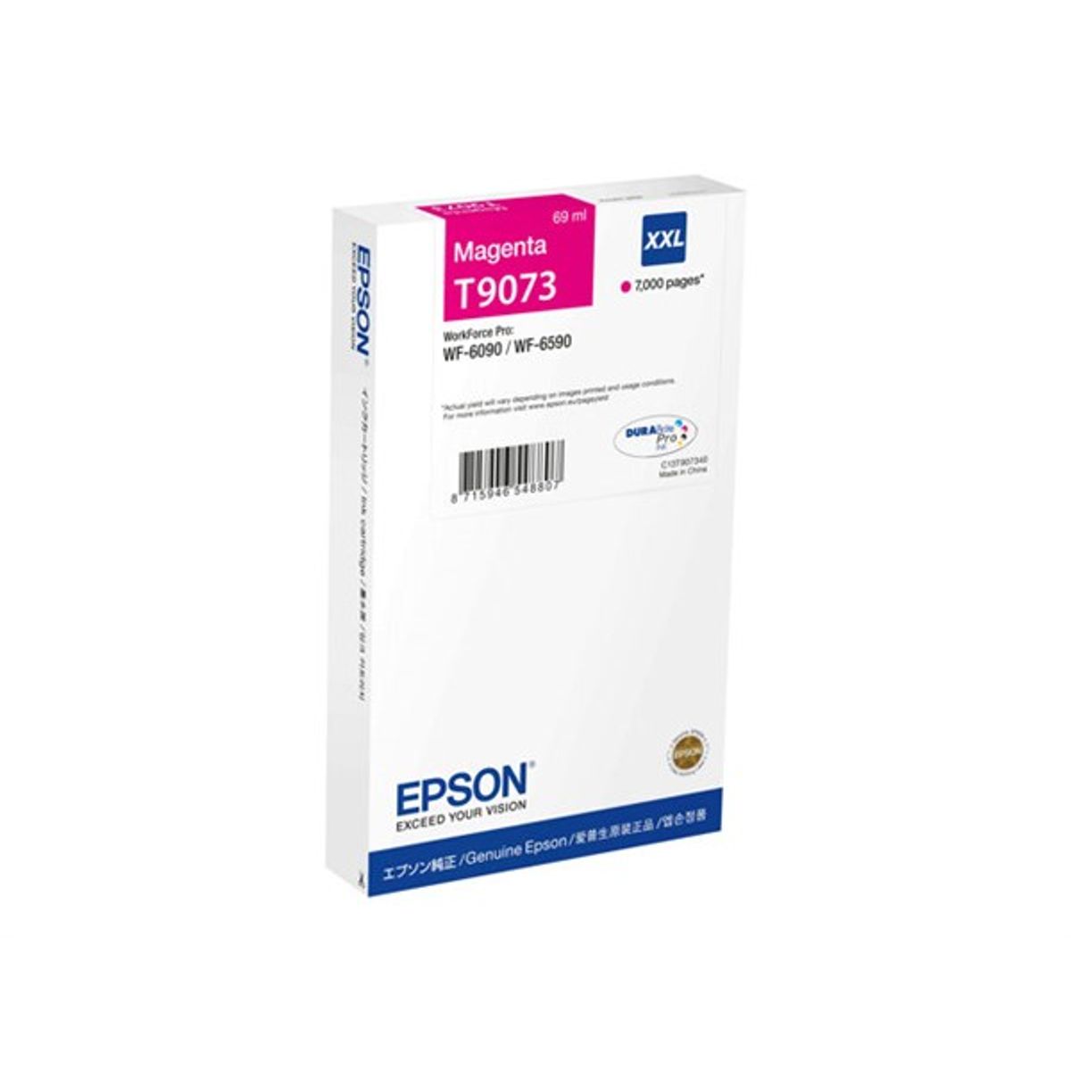 Magenta blækpatron - Epson C13T907340 - 69 ml