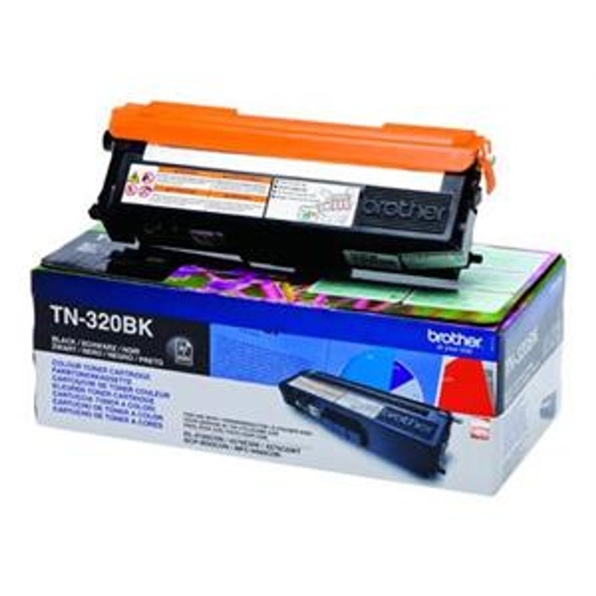 Sort lasertoner TN320BK - Brother - 2.500 sider