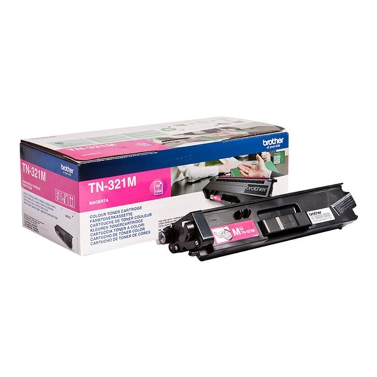 Magenta lasertoner 321M - Brother - 1.500 sider.