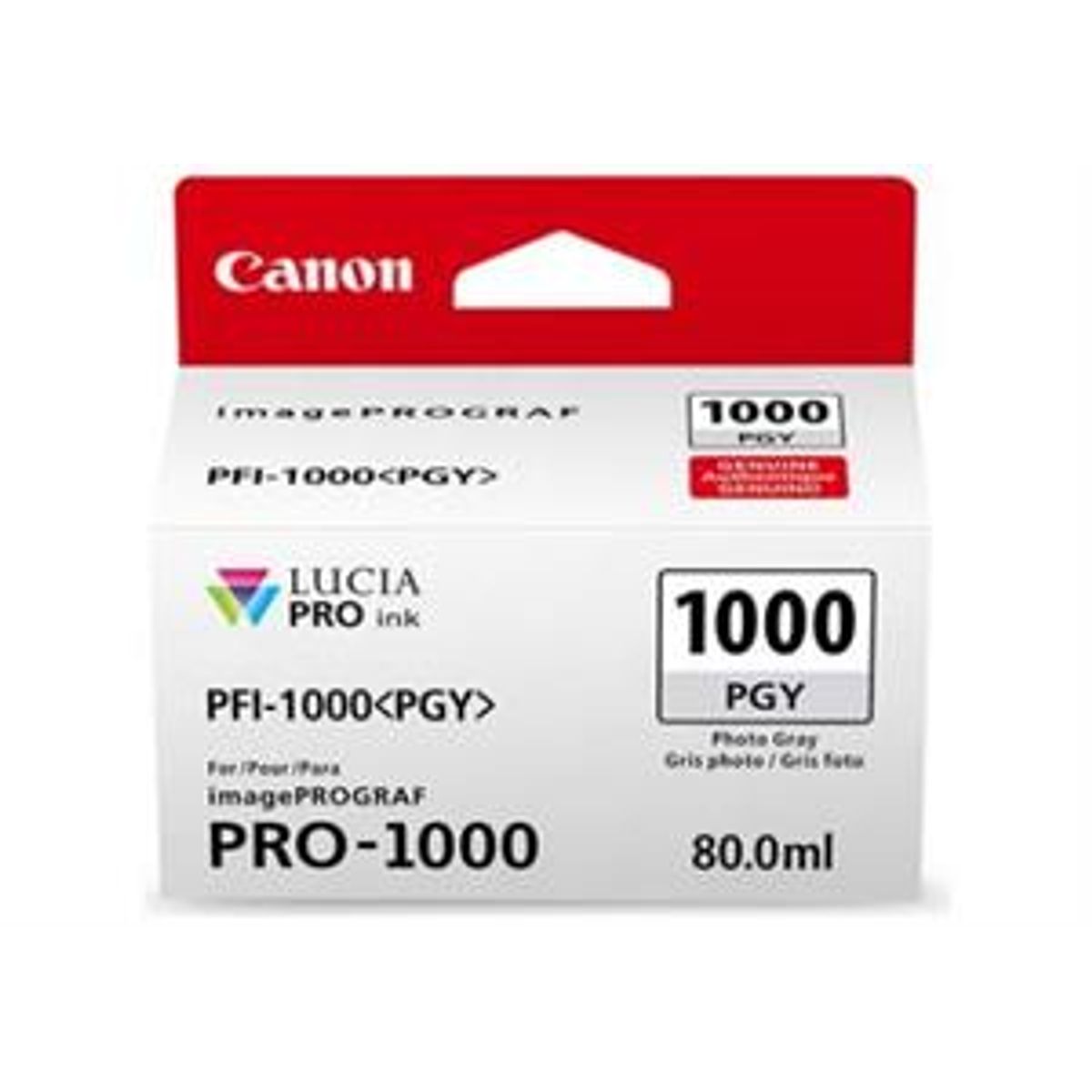 Foto Grå blækpatron 1000PGY - Canon - 80,0ml.