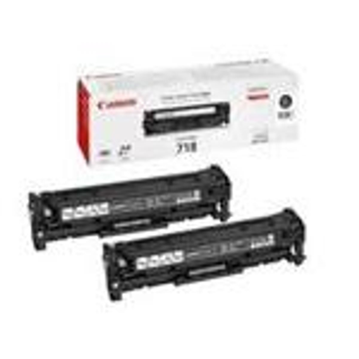 Sort lasertoner 718BK x 2 - Canon - 2x3.400 sider.