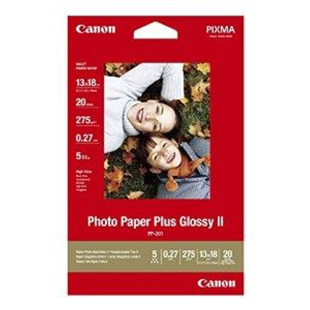 Photo glossy fotopapir Plus ll 13x18 - Canon 260gr. - 20 ark