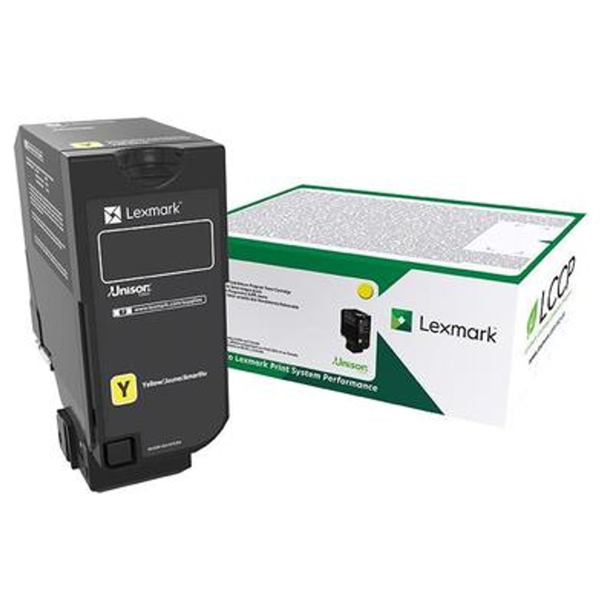 Gul lasertoner - Lexmark 827Y - 15.000 sider