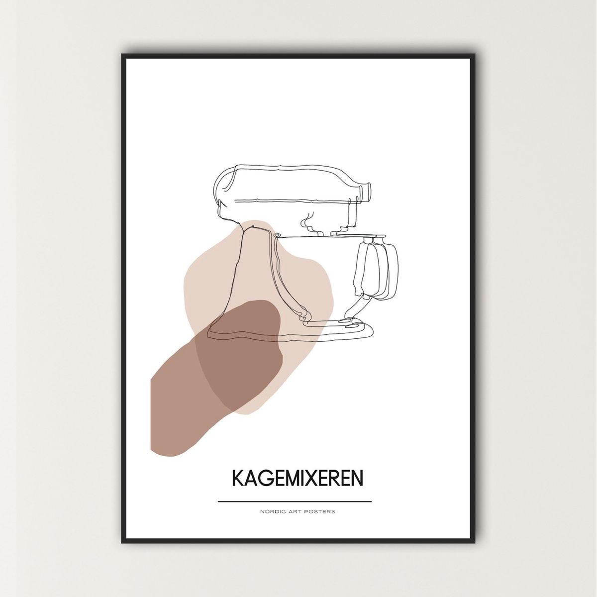 Kagemixeren 50x70cm Med mørk ramme